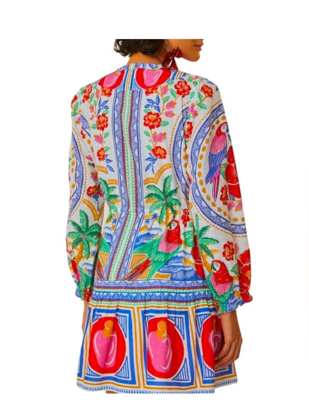 Farm Rio Multicolor Dress Parrot-Print - Picture 2 of 10